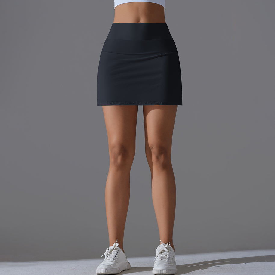 Damen Sportrock mit hohem Bund und integrierter Shorts WW
