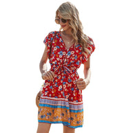 Damen Sommerkleid mit floralem Muster WW
