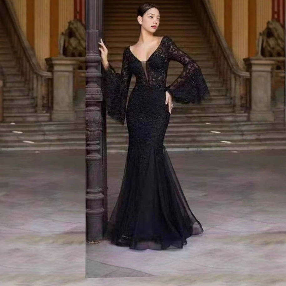 WW | Vintage Party Lange Meerjungfrau Rock Kleid