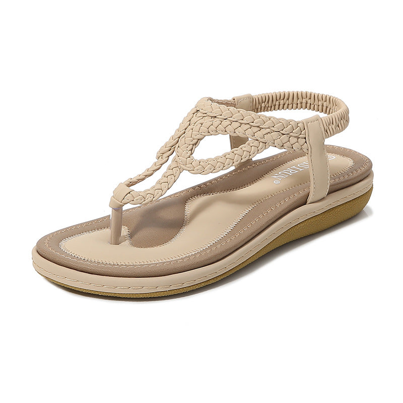 Damen Bequeme Zehentrenner mit geflochtenem Design WW