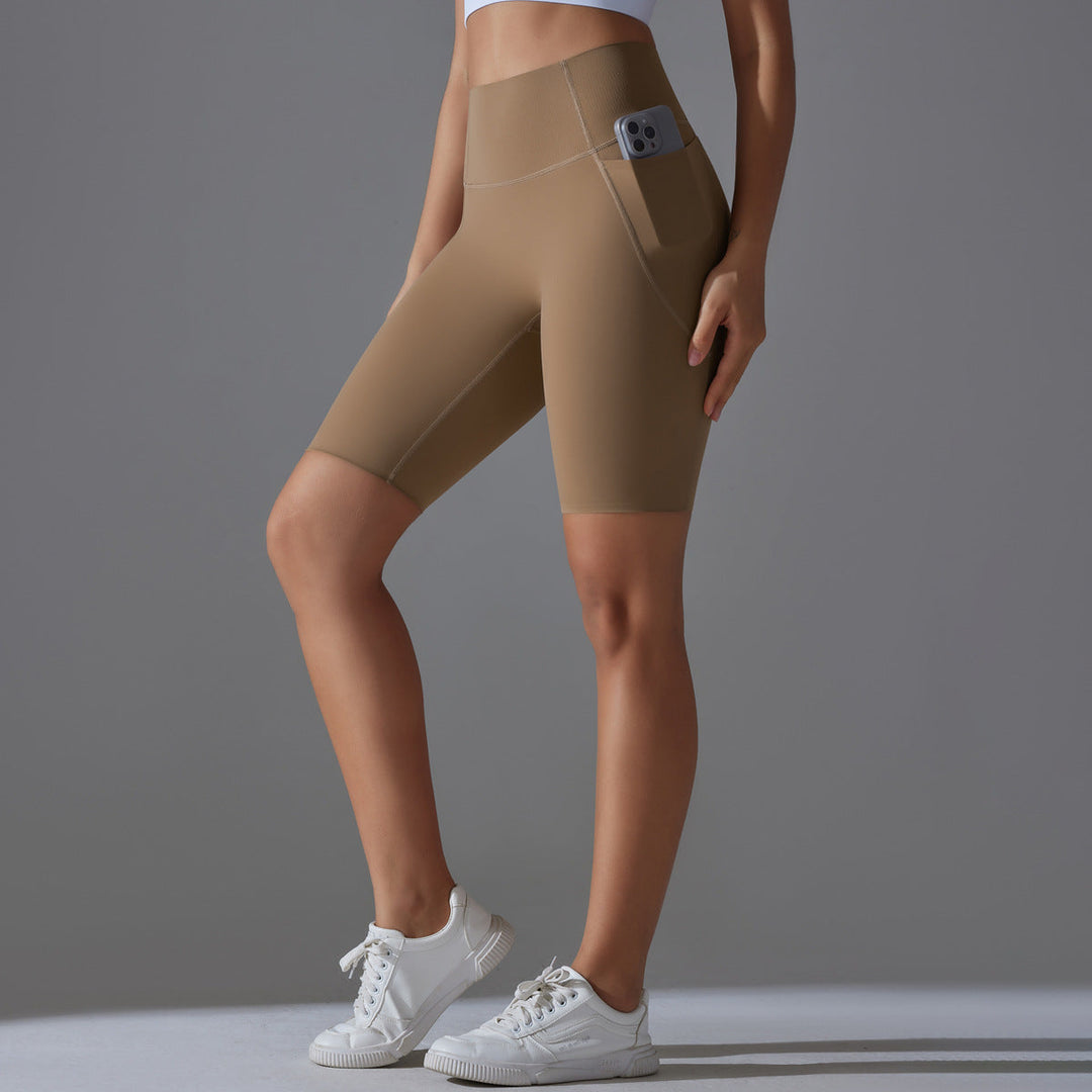 Damen Rad-Shorts mit hohem Bund und praktischen Seitentaschen W&W Mode