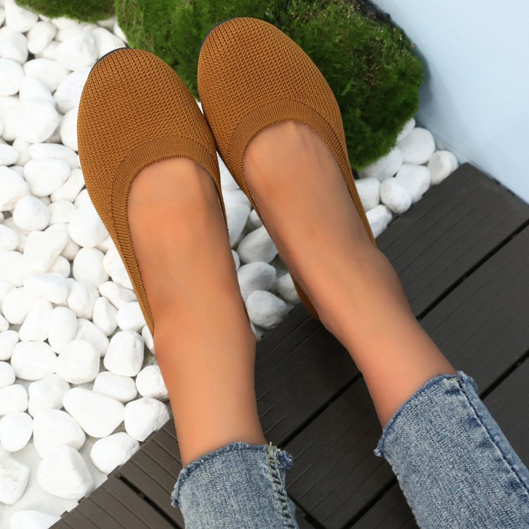 Damen bequeme Slip-On Ballerinas W&W Mode