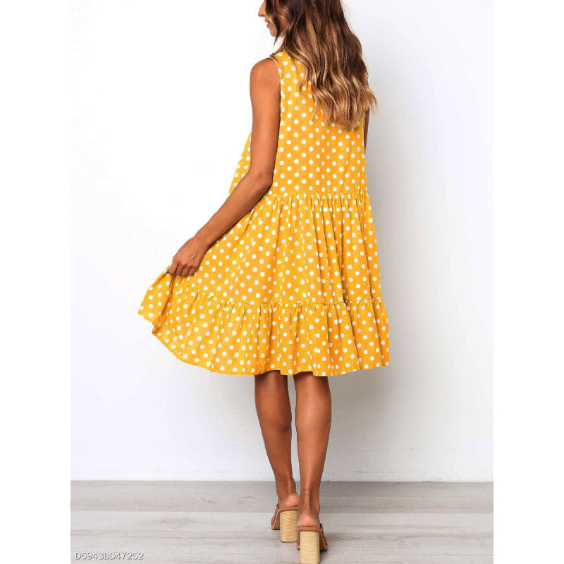 Damen Freizeit Volantkleid WW