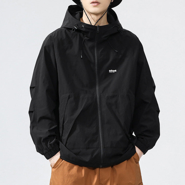 Herren Funktionsjacke mit belüftetem Design und verstellbarem Kragen W&W Mode