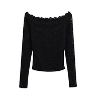 Damen Spitzenoberteil mit schickem Off-Shoulder-Ausschnitt WW
