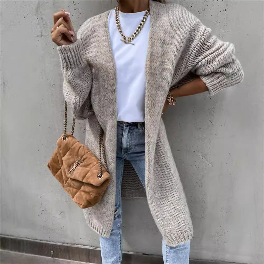 Damen Strickcardigan im Grobstrick-Stil mit offenem Design WW