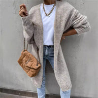 Damen Strickcardigan im Grobstrick-Stil mit offenem Design WW