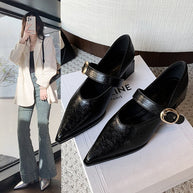 Damen Elegante Mary Jane Schuhe mit modischem Blockabsatz und verstellbarem Riemen W&W