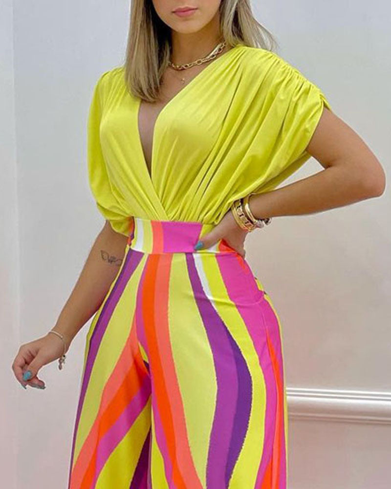 Damen Weit geschnittene Sommerhose mit floralem Design WW
