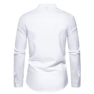 Herren modisches Designerhemd mit asymmetrischem Schnitt und innovativem Knopfdesign WW