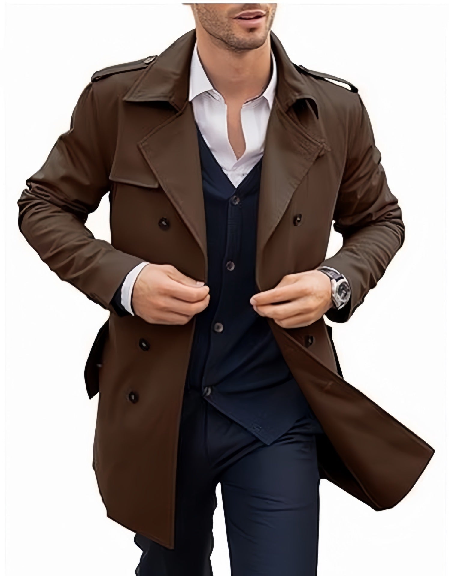 Herren Trenchcoat mit elegantem Schnitt WW