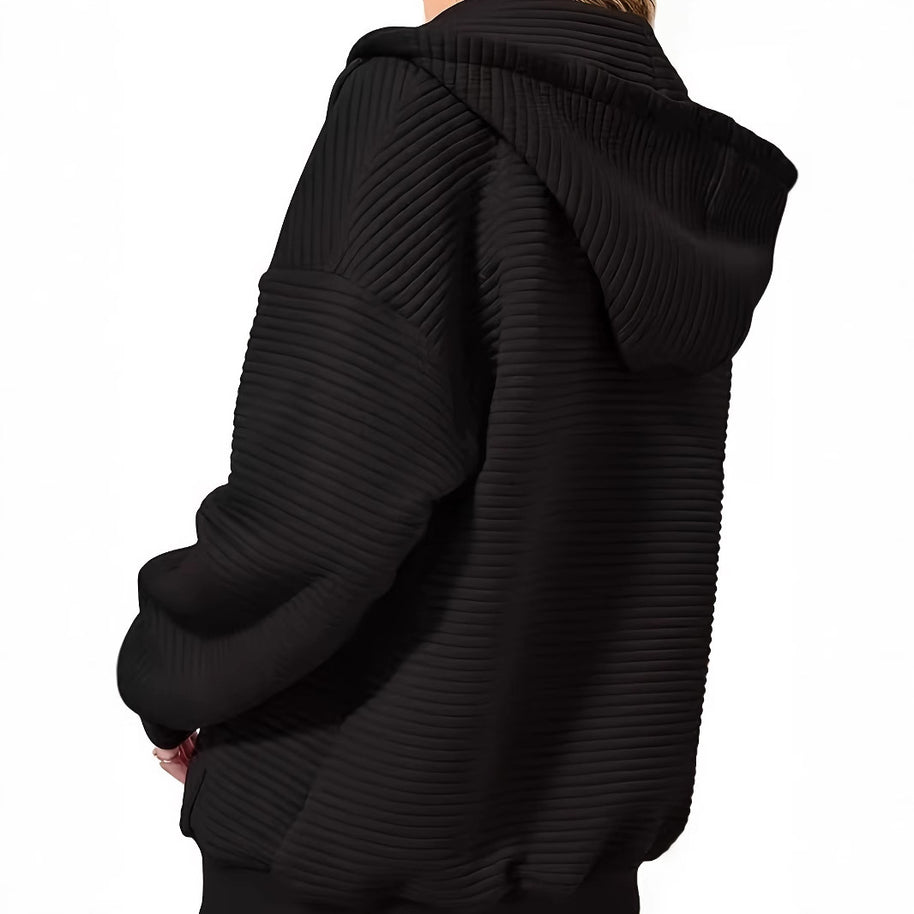 Damen sportliche Kapuzenjacke mit strukturiertem Schnitt und praktischen Taschen WW