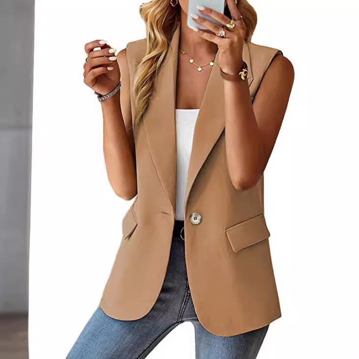 Damen Ärmelloser Blazer WW