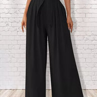 Damen Weite Hose mit hohen Bundfalten WW