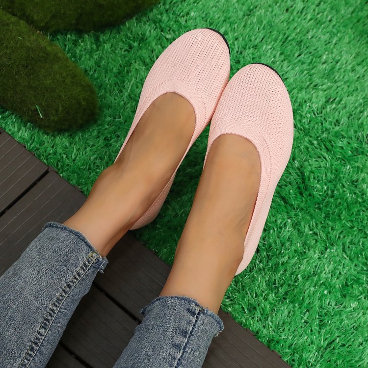 Damen bequeme Slip-On Ballerinas W&W