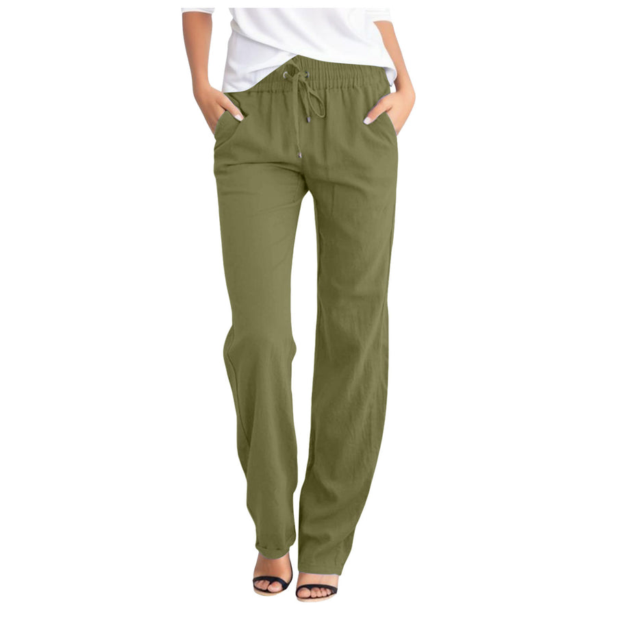 Damen Bequeme Freizeithose mit elastischem Bund und praktischen Seitentaschen WW