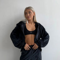 Damen Sportliches Velvet Loungewear-Set WW