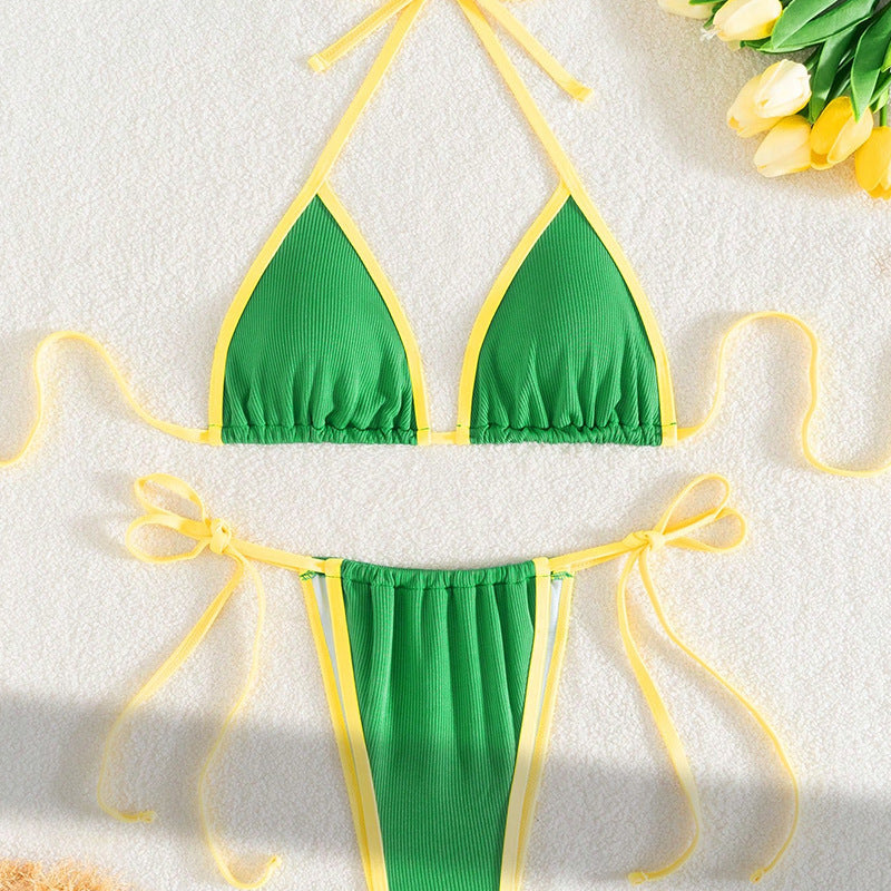 Damen Bikiniset mit verstellbaren Trägern und hohem Beinausschnitt WW
