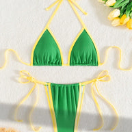 Damen Bikiniset mit verstellbaren Trägern und hohem Beinausschnitt WW
