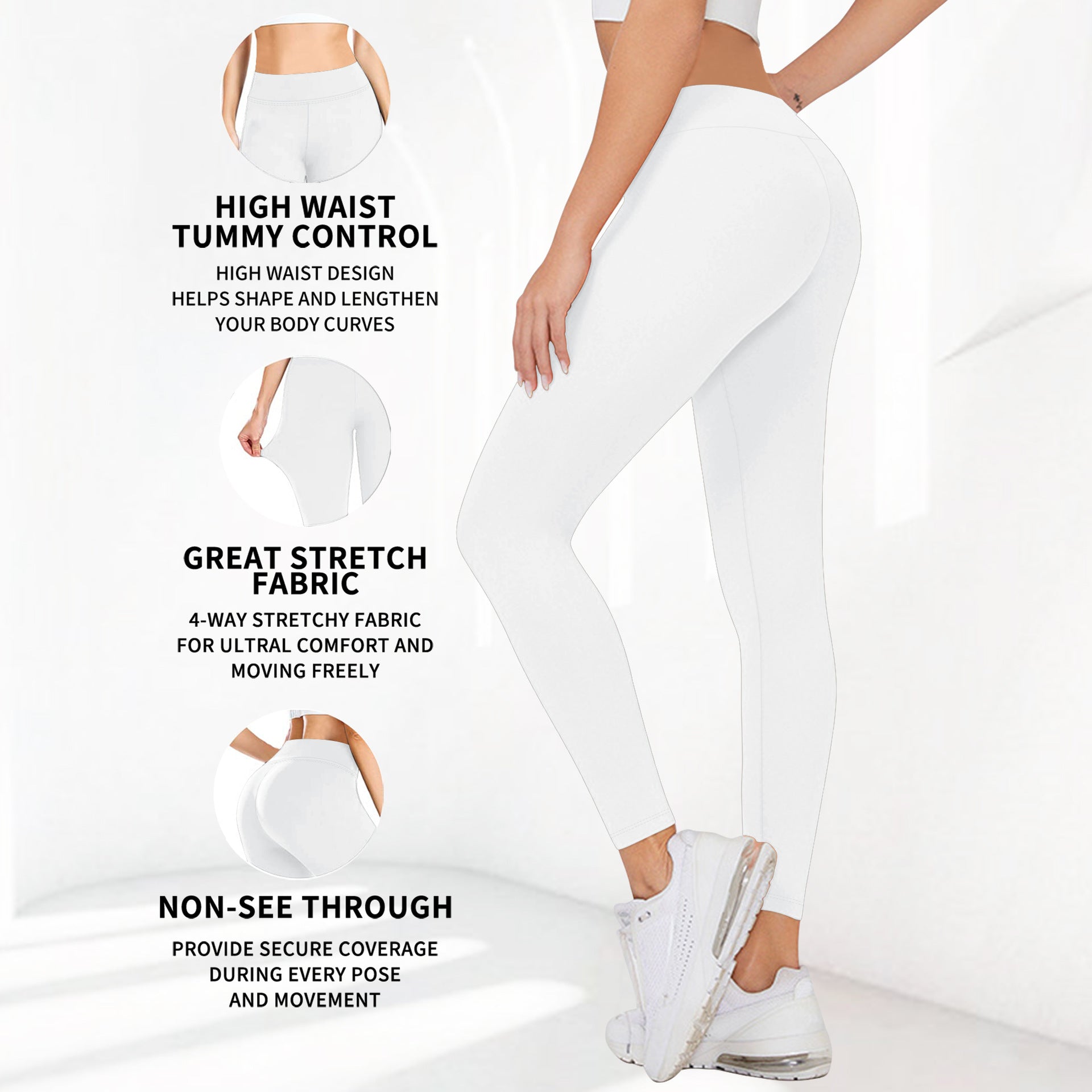 Damen Sportleggins mit hohem Bund und formendem Effekt WW