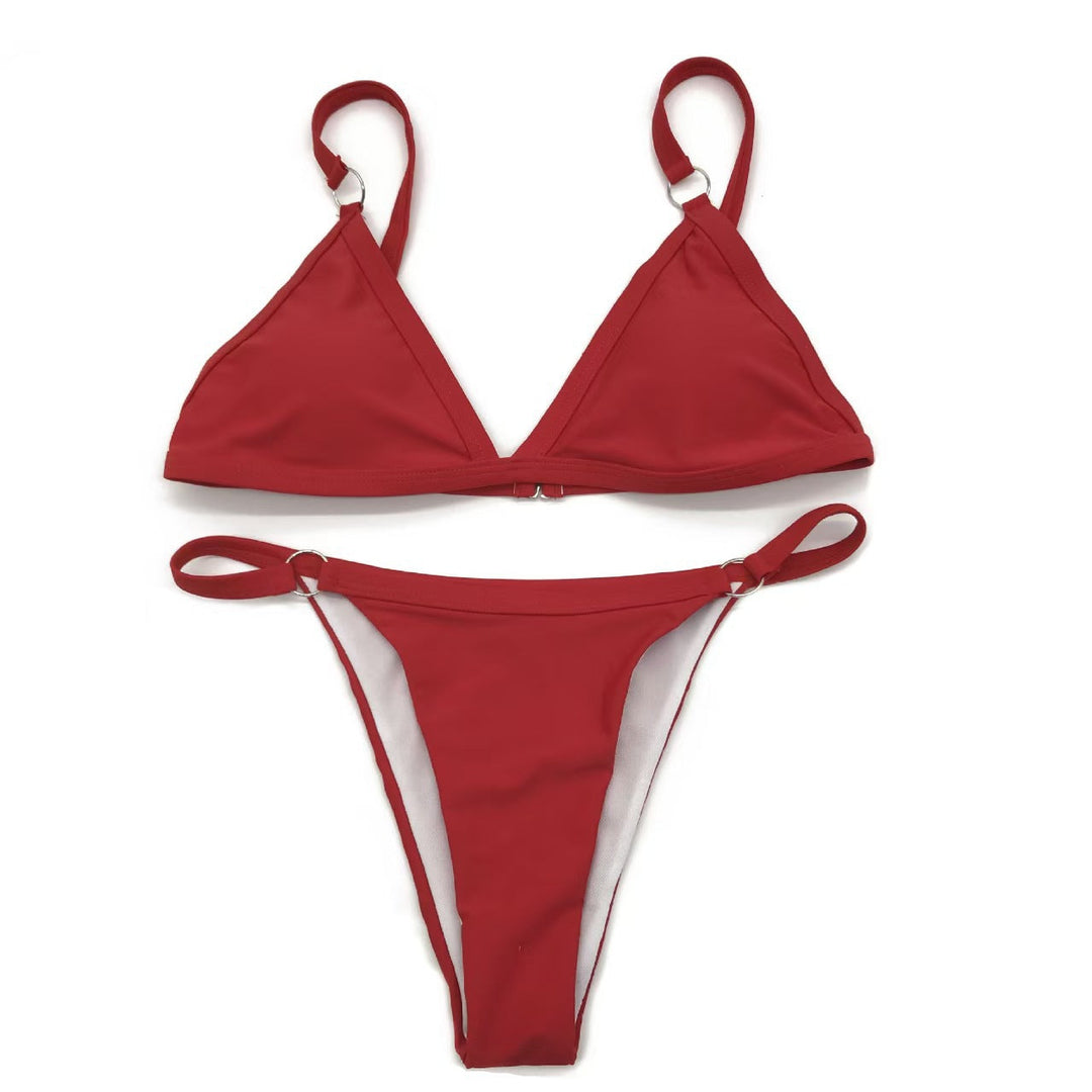 W&W Mode - Oranger Bikini mit Ringdetails