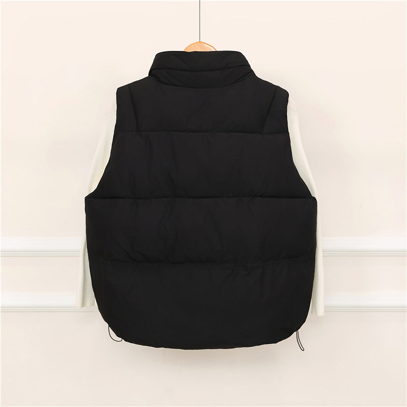 Damen Sportliche wattierte Weste mit hohem Kragen und praktischen Taschen WW