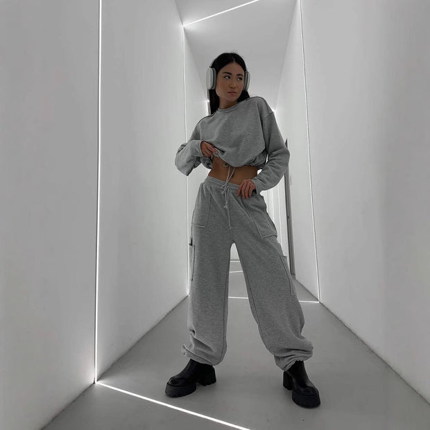 Damen Relaxed-Fit Sportoberteil mit Kordelzug WW