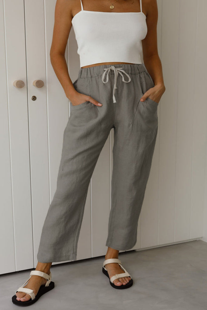 Damen Bequeme Culotte mit elastischem Bund und Kordelzug WW
