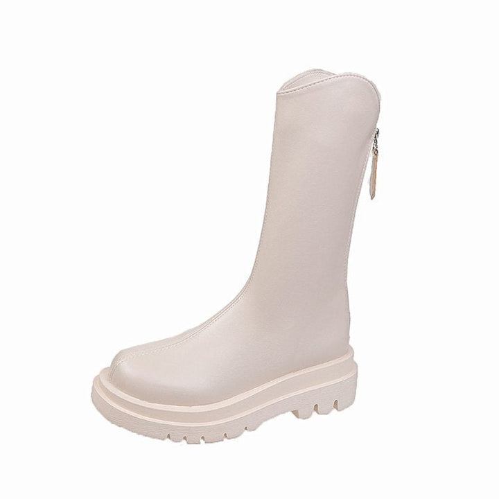 Damen Gummi-Stiefel mit rutschfester Sohle und hohem Schaft W&W Mode