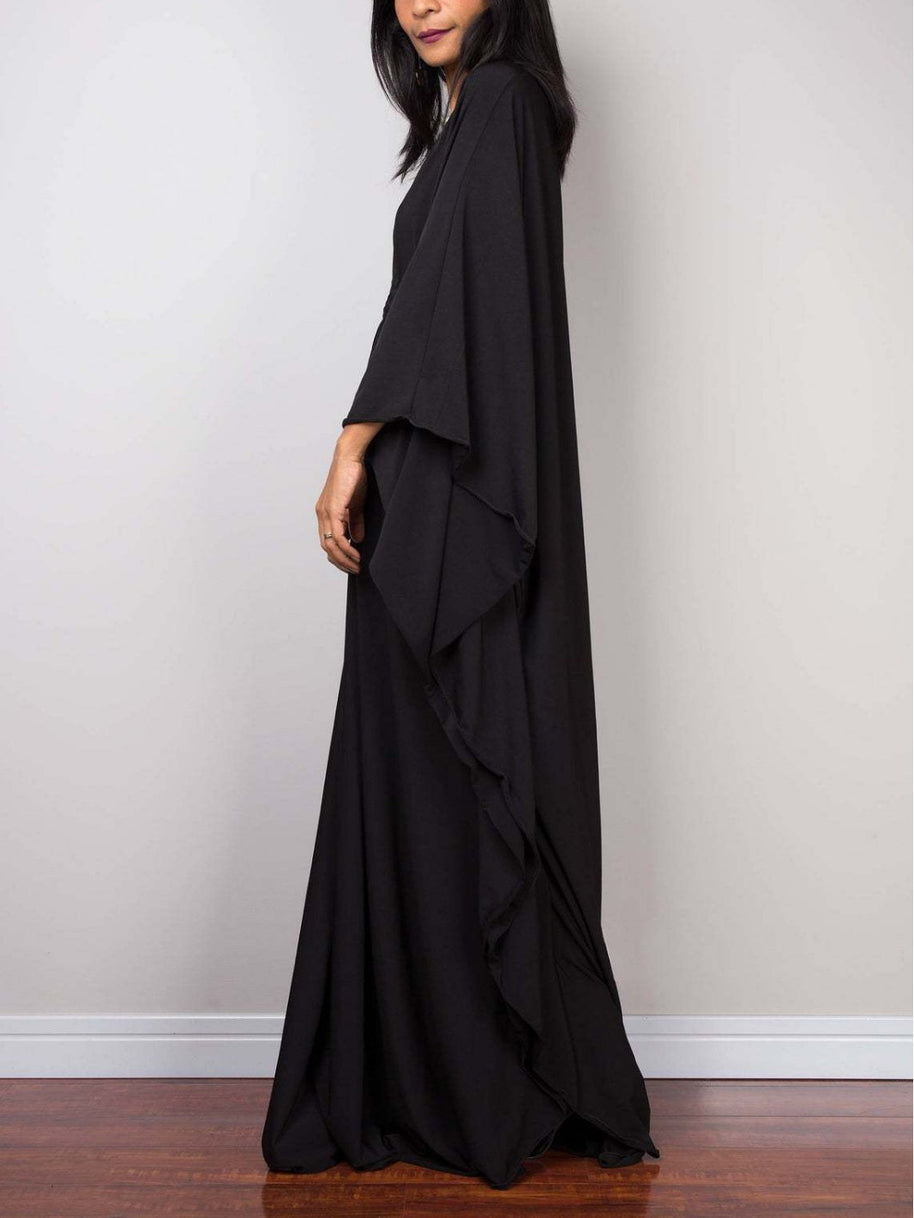 Damen elegantes Maxi-Kleid mit weitem Schnitt WW