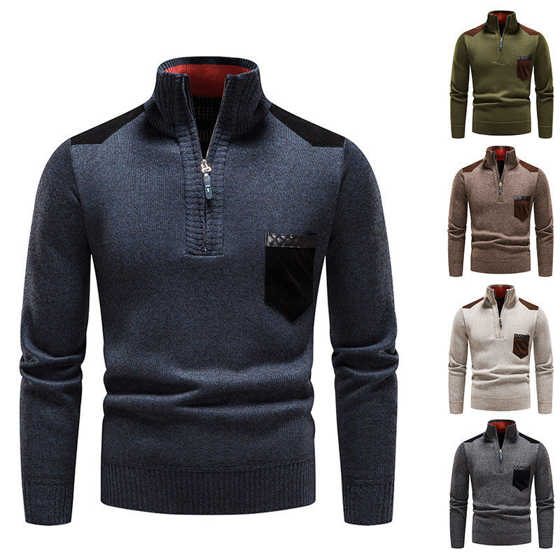 Herren modischer Pullover mit Stehkragen WW