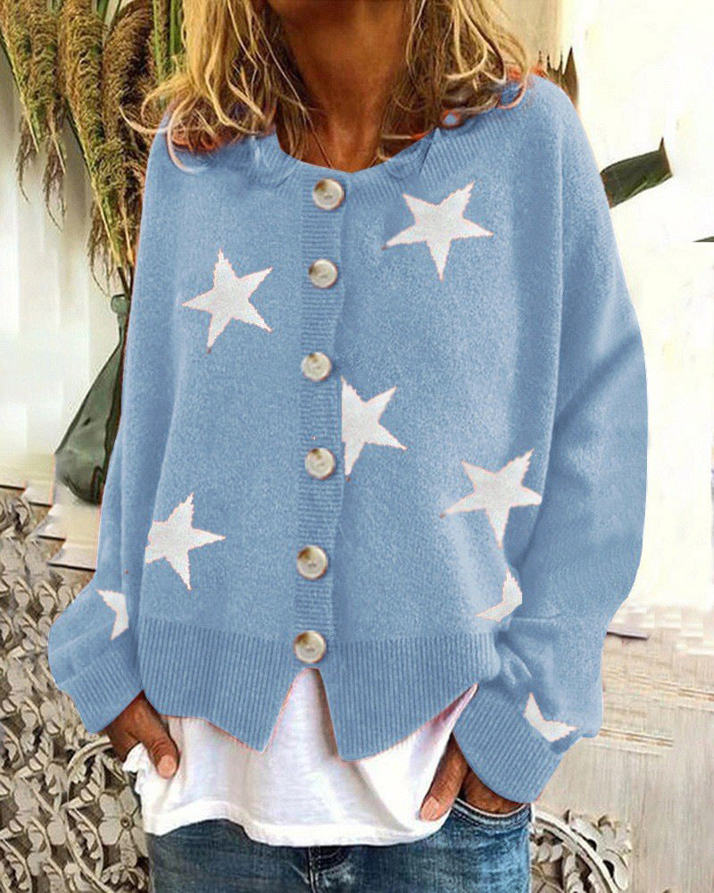 Damen Strickjacke mit Sternenmotiv WW