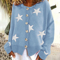 Damen Strickjacke mit Sternenmotiv WW