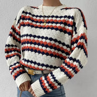 Damen Strickpullover mit strukturiertem Muster WW