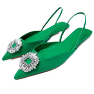 Damen Slingback Schuhe mit funkelndem Schmuckdetail WW