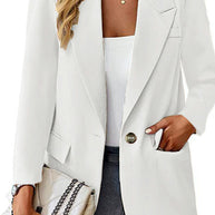 Damen eleganter Blazer mit modernem Schnitt und Taschen WW