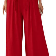 Damen Weite Hose mit hohen Bundfalten WW