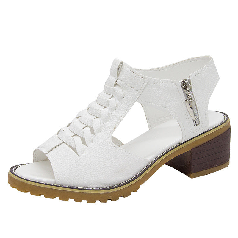 W&W Mode - Orthopädische Sandalen mit Absatz | Bequeme Sandalen für Damen mit Spitzendesign
