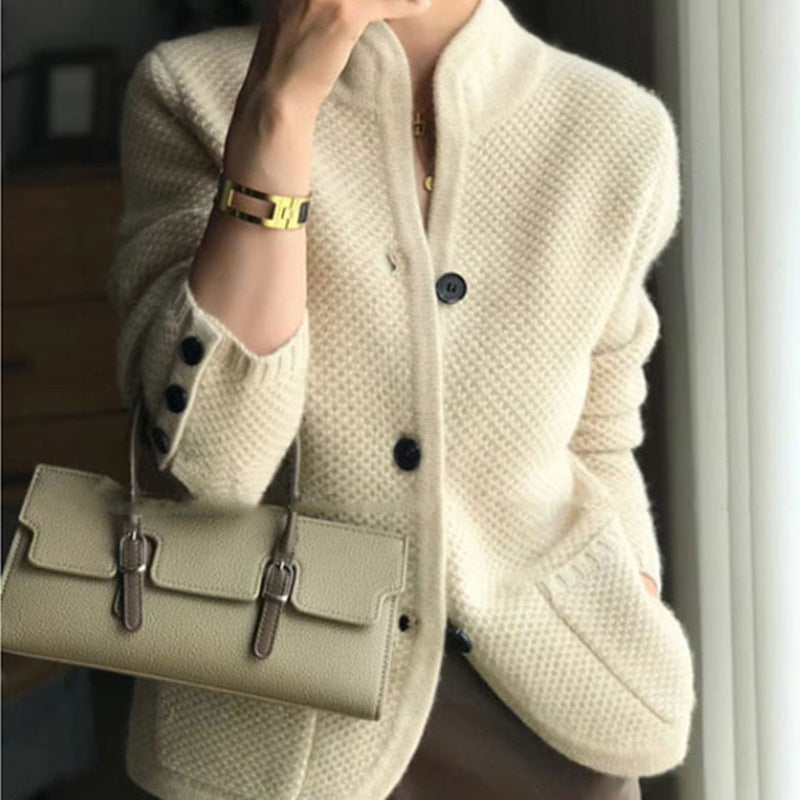 Damen Strickjacke mit strukturiertem Design und praktischen Taschen WW