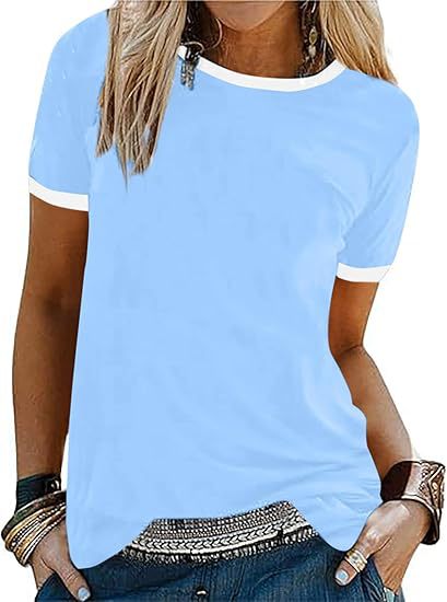 Damen T-Shirt mit kontrastierenden Ärmeln WW