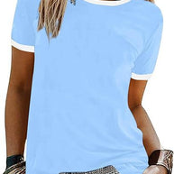 Damen T-Shirt mit kontrastierenden Ärmeln WW