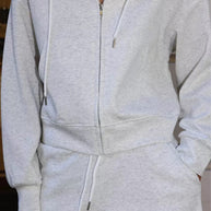 Damen sportliches Cropped Hoodie und Shorts Set WW
