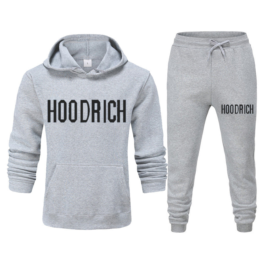 Damen Sportliches Hoodie- und Jogginghose-Set mit kontrastierendem Logo WW