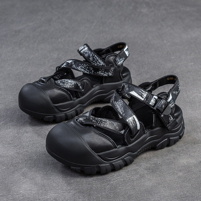 Damen Outdoor-Sandalen mit rutschfester Plattformsohle und verstellbarem Riemendesign WW