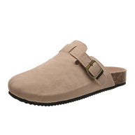 Damen Clogs mit elegantem Lederobermaterial und modischem Schnallen-Design W&W