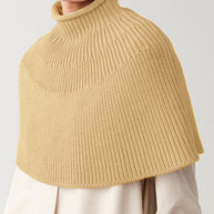Damen Strickcape mit hochgeschlossenem Kragen WW