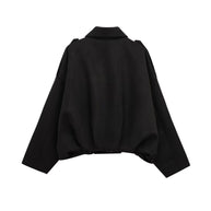 Damen Oversized Wildleder Utility Jacke WW