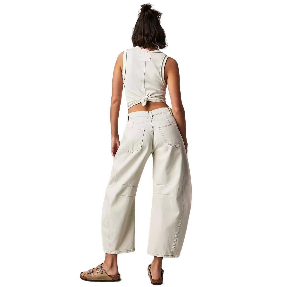 Damen Bequeme und lässige Jeans mit weitem Schnitt WW