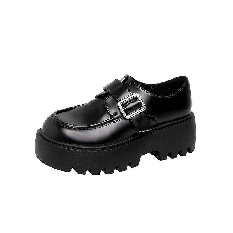 Damen Chunky Mokassins mit modischer Schnalle und rutschfester Sohle WW