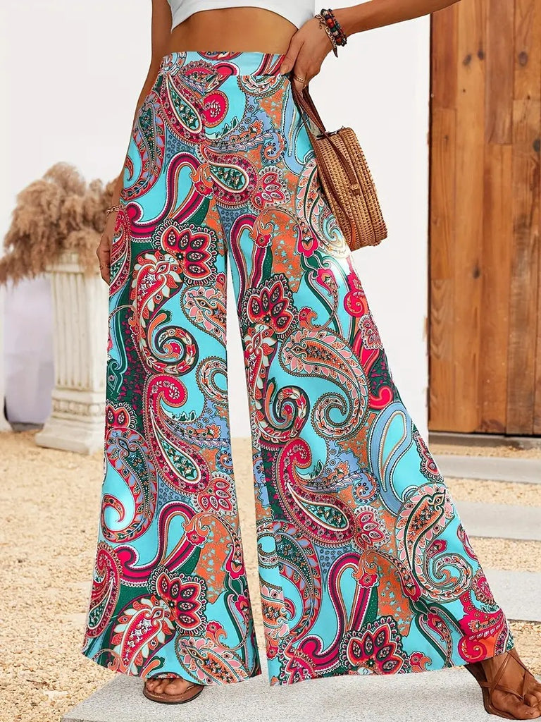 Damen Palazzo-Hose mit Paisleymuster WW